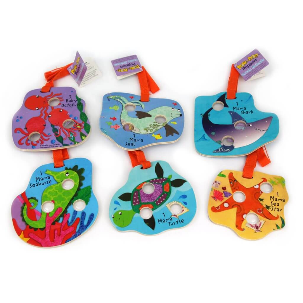 Ocean Series Poke-a-Dot® Poppers Toy Set of Six